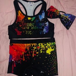 Rebel athletics cheer practice wear bow YM